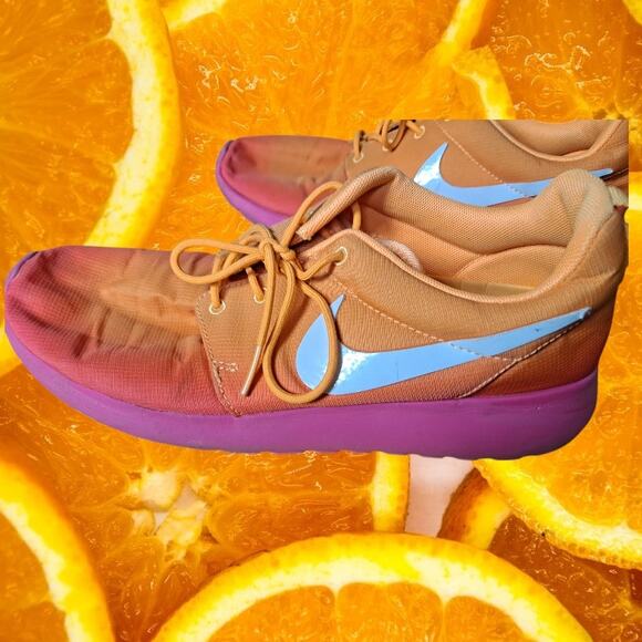 Nike‎ Women's Ombre Atomic Mango Roshe Run Athletic Shoes Size 8.5 - Picture 6 of 10